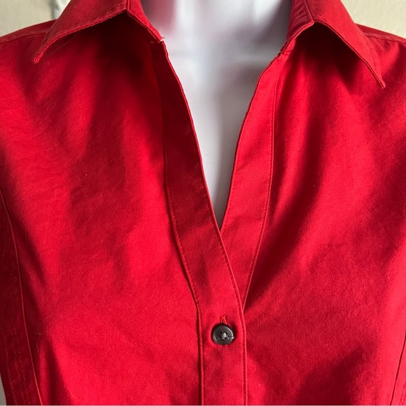 Express Women Red Button-Down Shirt "The Essentials Shirt" Long Sleeve, XS size - Picture 5 of 10